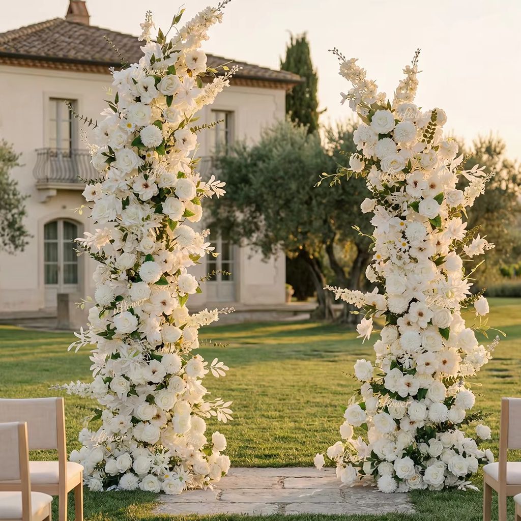 Luxury Lifestyle Items - Lawn Wedding Arch Flowers Luxury White