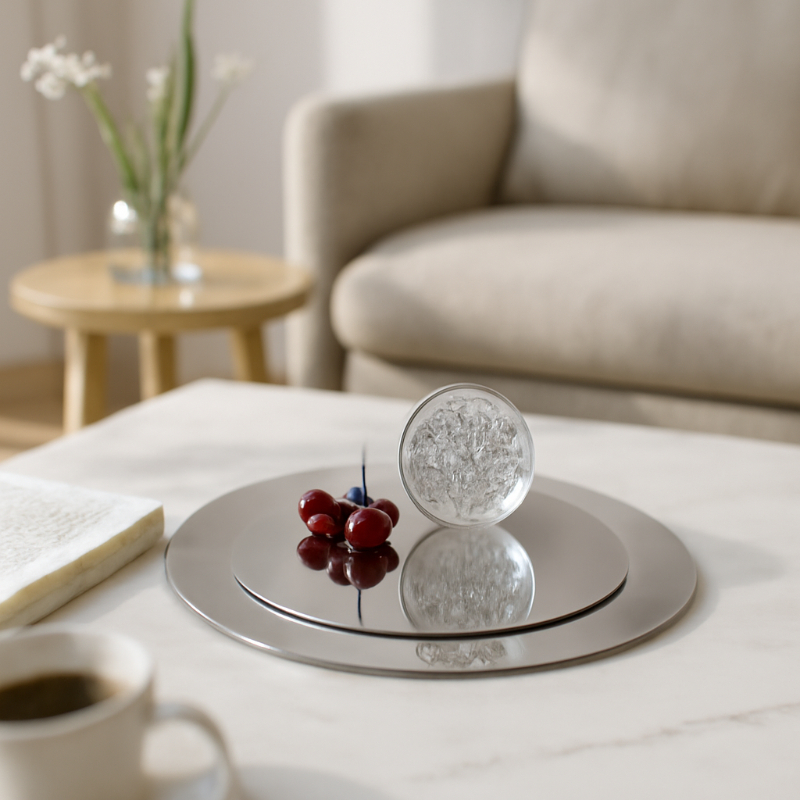 Luxury Lifestyle Items - Nordic Stainless Steel Mirror Tray Luxury
