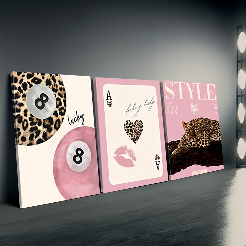 3pcs Leopard Cheetah Canvas Wa - Luxury Lifestyle Items 评论和价格